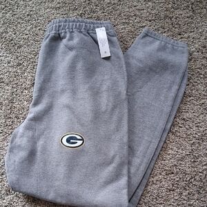 Gray Sweatpants with Green Bay Packers Logo